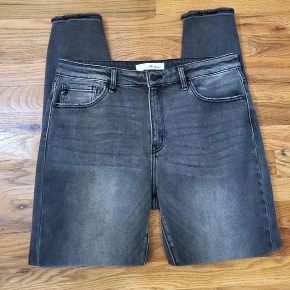 KanCan Women's High Rise Gray Jeans - Picture 3 of 11